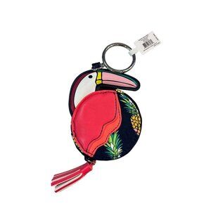 Vera Bradley Toucan Party Coin Pouch Bag Charm Keyring Keychain Pineapple New
